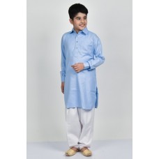 Sky Blue Kids Eid Shalwar Kameez