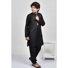 Black Pakistani Boys Eid Kurta Shalwar