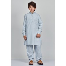 Light Grey Pakistani Kids Kurta Shalwar Set