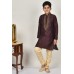 Maroon Indian Kids Embroidered Kurta Pajama Set