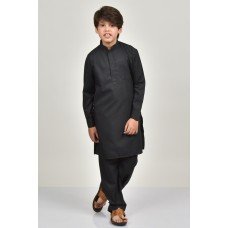 Black Sophisticated Pakistani Boys Kurta Shalwar 