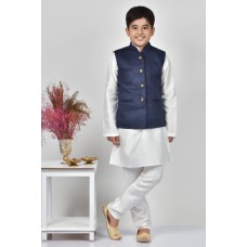 Navy Blue Pakistani Boys Formal Waistcoat