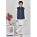 Navy Blue Pakistani Boys Formal Waistcoat