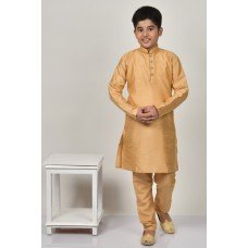 Dark Beige Indian Boys Wedding Kurta Set