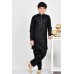 Black Traditional Pakistani Style Boys Kurta Set