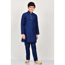 Navy Blue Ethnic Wear Boys Kurta Set