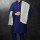 Navy Blue Indian Boys Kurta Pajama Stole Set