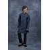 Grey Embroidered Kurta Black Pajama Boys Eid Suit