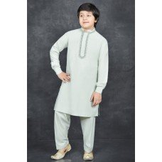 PISTA GREEN MODEST PAKISTANI BOYS KURTA SHALWAR