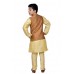 GOLD RUST BROCADE WAISTCOAT AND KURTA READY MADE BOYSWEAR SUIT