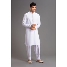 White Kurta Shalwar Pakistani Mens Eid Suit