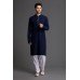 Blue White Pakistani Mens Comfortable Kurta Shalwar