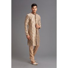 Gold Embroidered Grooms Sherwani Set