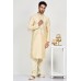 Light Gold Indian Mens Festive Kurta Pajama Set