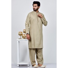 Light Brown Readymade Gents Designer Kurta Shalwar