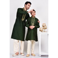 Dark Green Pakistani Men Wedding Kurta Pajama