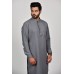 Dark Grey Pakistani Mens Short Kurta Pajama Set