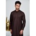 Dark Brown Stitch Pakistani Eid Kurta Shalwar