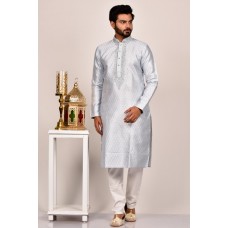 Light Grey Indian Groom Wedding Kurta Pajama