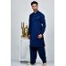 Midnight Blue Pakistani Men Kurta Shalwar