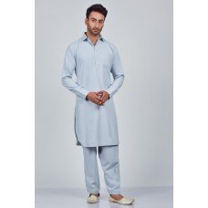 Grey Mens Readymade Shalwar Kameez