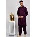 Dark Plum Indian Designer Mens Kurta Shalwar