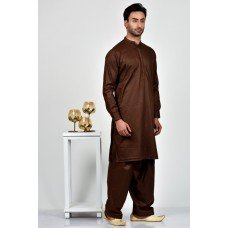 Choco Brown Kurta Shalwar Pakistani Designer Suit