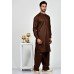 Choco Brown Kurta Shalwar Pakistani Designer Suit