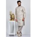 Stone Grey Pakistani Gents Eid Kurta Suit Set