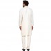 Cream Pakistani Mens Embroidered Festive Kurta Set