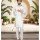 White Silk Straight Cut Men's Kurta Pajama