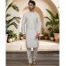 White Silk Embroidered Men's Kurta Pajama White Silk Embroidered Men's Kurta Pajama