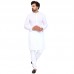 White Graceful Self Design Kurta Set