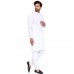 White Graceful Self Design Kurta Set