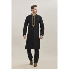 BLACK KURTA AND PAJAMA READY TO WEAR EID OUTFIT