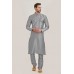 Silver Grey Indian Designer Mens Kurta Pajama