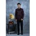 Dark Plum Indian Mens Formal Prince Coat Bandgala 