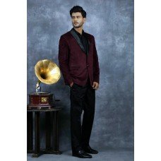 Dark Maroon Blazer Mens Modern Wedding Attire