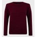 Burgundy Ribbed Men's Winter Jumper