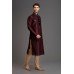 MIDNIGHT DARK MAROON PAKISTANI WEDDING KURTA PAJAMA