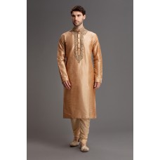 DARK GOLD INDIAN MENS EID KURTA PAJAMA SUIT