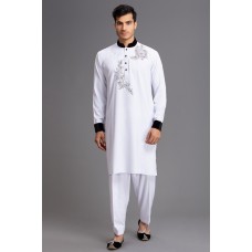 WHITE FORMAL PAKISTANI STYLISH KURTA SALWAR SUIT