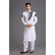 WHITE EID MENSWEAR SHALWAR KAMEEZ SUIT