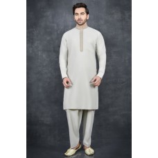 OFF WHITE PUNJABI MEN'S WEAR READYMADE KURTA SALWAR SUIT