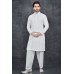 White Chikenkar Mens Kurta Shalwar Suit Set