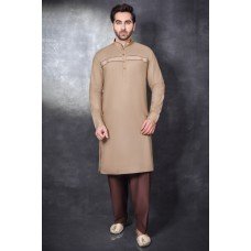 Light Brown Bengali Men's Kurta Salwar Suit