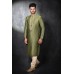 Mehndi Green Embroidered Indian Mens Wedding Kurta Pajama