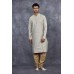 Grey & Gold Indian Men's Kurta Pajama Wedding Dress