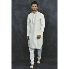 Cream Indian Designer Menswear Kurta Pajama Wedding Outfit