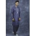 Grey Indian Men Embroidered Kurta Shalwar Festive Outfit